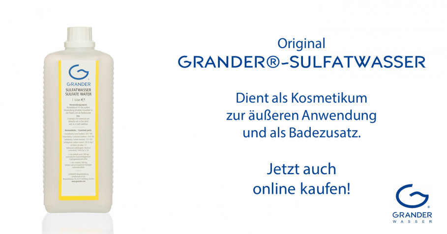 Original GRANDER-Sulfatwasser – jetzt online bestellen