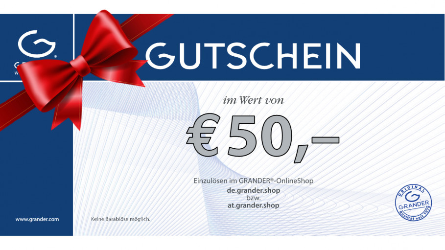 Perfekt für Weihnachten: GRANDER-Gutscheine