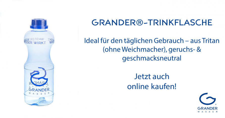 Die GRANDER-Trinkflasche – der ideale Begleiter für den Sommer